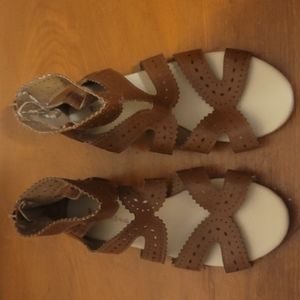 Short gladiator style sandals